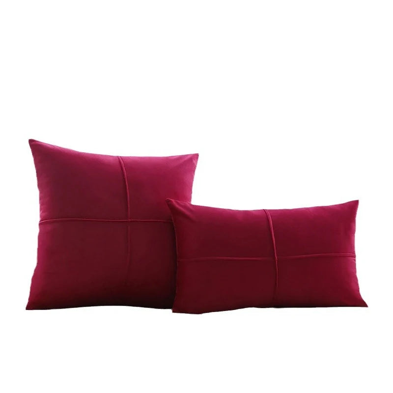 Cushion Cover Velvet-Like Microvelours Concealed Zipper Machine Washable
