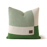 Cushion Cover Windowpane Jacquard Cotton Blend Concealed Zipper