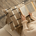 Cushion Cover Woven Cotton Blend Textured Hidden Zipper