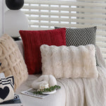 Cushion Cover Woven Herringbone Cotton Blend Concealed Zipper