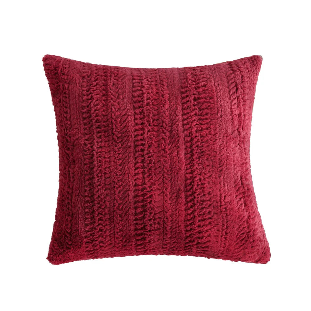 Cushion Cover Woven Herringbone Cotton Blend Concealed Zipper