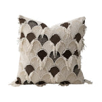Cushion Cover Woven Jacquard Chevron & Fringe