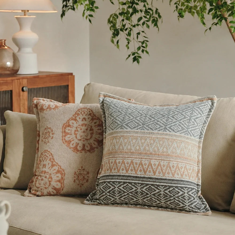 Cushion Cover Woven Jacquard Concealed Zipper