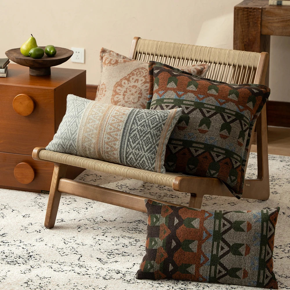 Cushion Cover Woven Jacquard Concealed Zipper