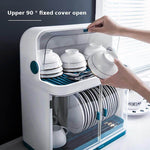 Cutlery Drainer Dustproof Lid Removable Drain Tray
