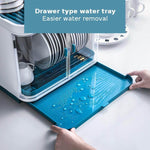 Cutlery Drainer Dustproof Lid Removable Drain Tray