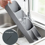 Cutlery Organizer Tiered Space-Saving BPA-Free With Non-Slip Feet