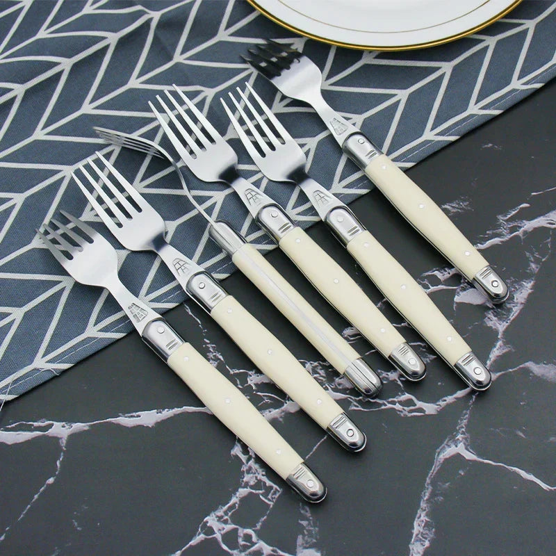 Cutlery Set 24 Piece Stainless Steel Ivory Handles