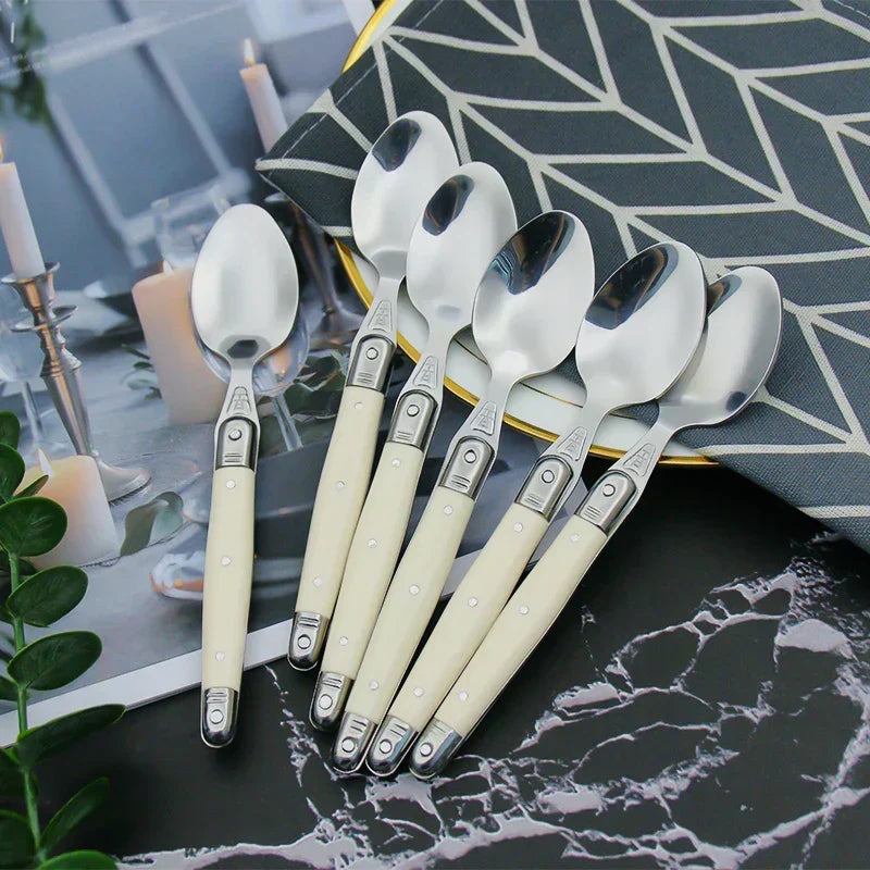 Cutlery Set 24 Piece Stainless Steel Ivory Handles
