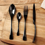 Cutlery Set Black Stainless Steel Modern Design