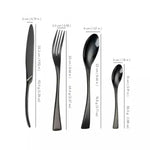 Cutlery Set Black Stainless Steel Modern Design
