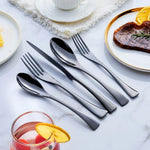 Cutlery Set Black Stainless Steel Modern Design