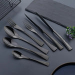 Cutlery Set Black Stainless Steel Modern Design