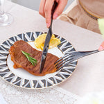Cutlery Set Black Stainless Steel Modern Design