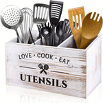 Cutlery Storage Box Wooden Compartment Organizer Space-Saving