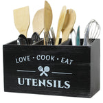 Cutlery Storage Box Wooden Compartment Organizer Space-Saving