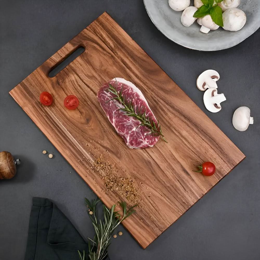Cutting Board Acacia Wood Knife-Friendly Antibacterial Surface