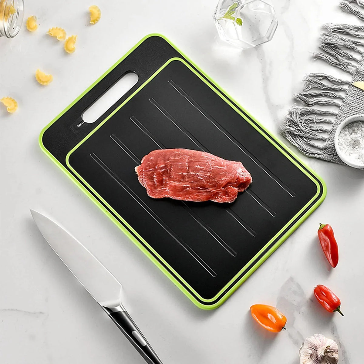 Cutting Board Rapid Defrosting Grater & Sharpener Non-Slip