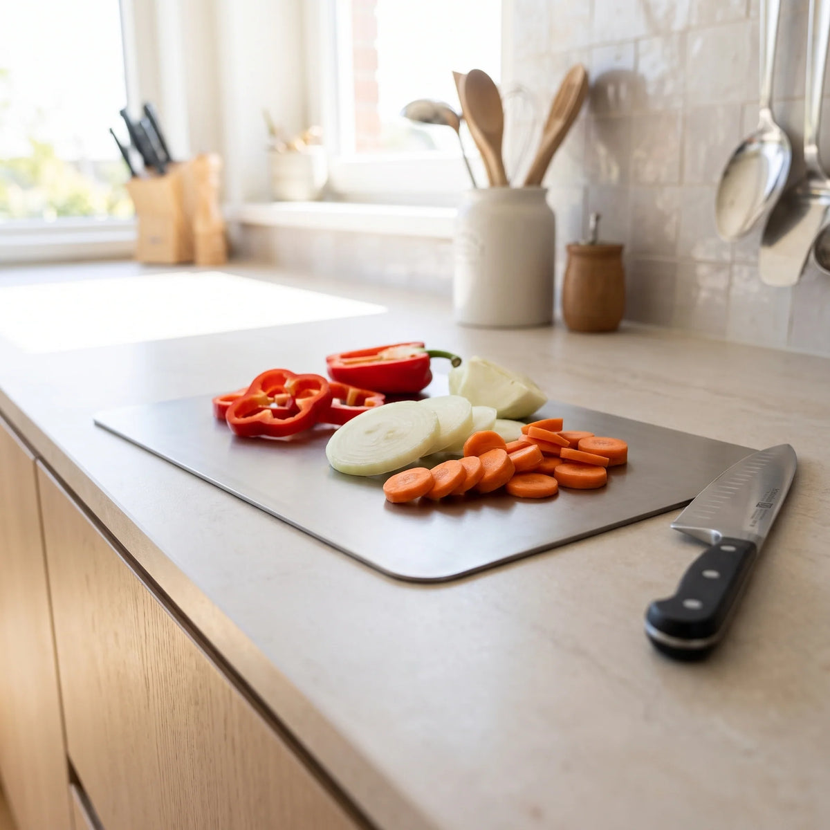 Cutting Board Titanium Non-Porous Scratch-Resistant Dishwasher-Safe