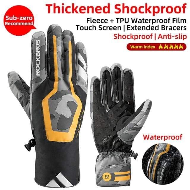 Cycling Gloves Full-Finger Water-Repellent & Moisture-Wicking