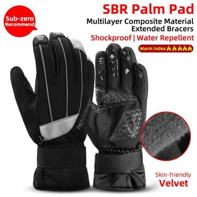 Cycling Gloves Full-Finger Water-Repellent & Moisture-Wicking