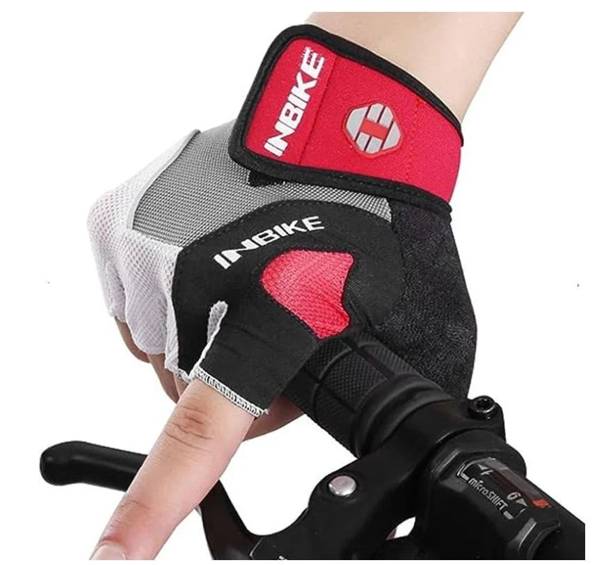 Cycling Gloves Gel Padding Half-Finger Non-Slip Grip