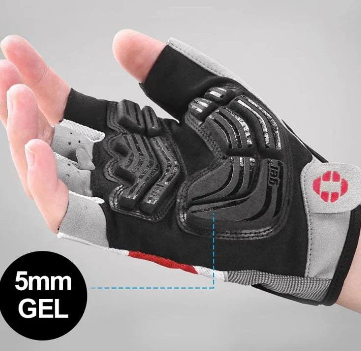 Cycling Gloves Gel Padding Half-Finger Non-Slip Grip