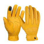 Cycling Gloves Goatskin & Microfiber Shock-Absorbent Touchscreen