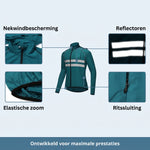 Cycling Jacket Water-Repellent Windproof Breathable With Reflective Stripes
