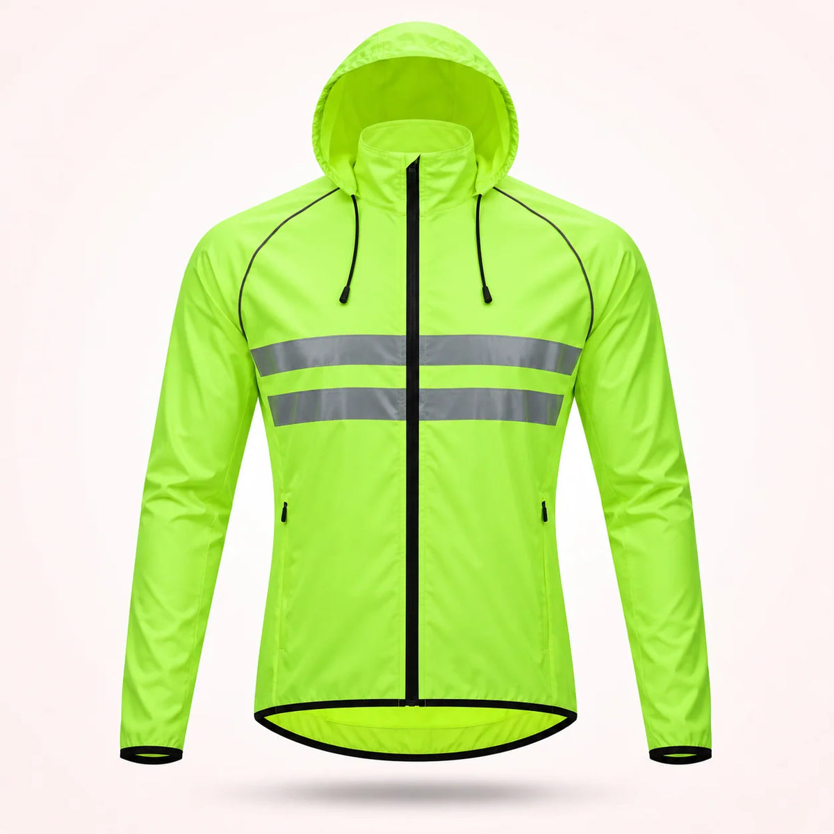 Cycling Jacket Water-Repellent Windproof Breathable With Reflective Stripes