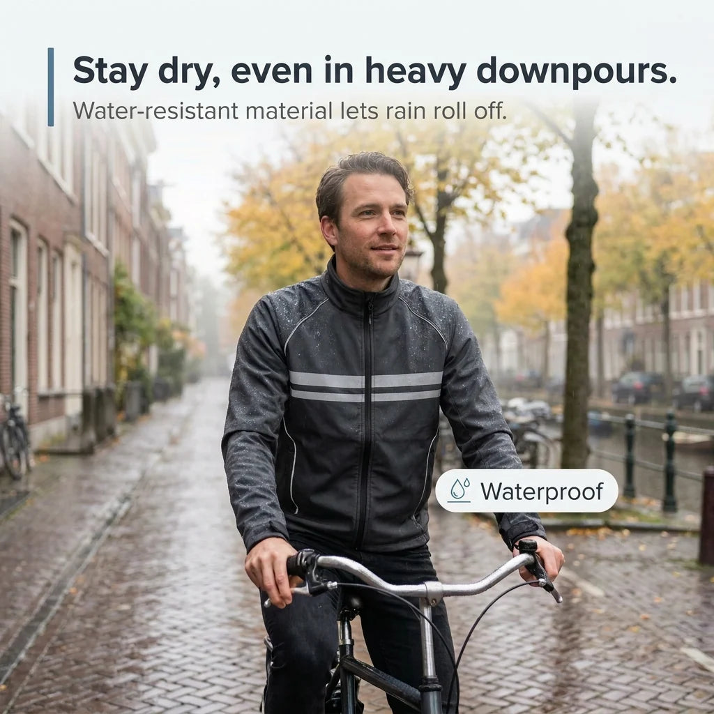 Cycling Jacket Water-Resistant Windproof Breathable