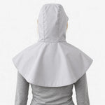 Cycling Rain Cape Waterproof Helmet-Compatible Hood With Visor