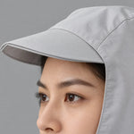 Cycling Rain Cape Waterproof Helmet-Compatible Hood With Visor