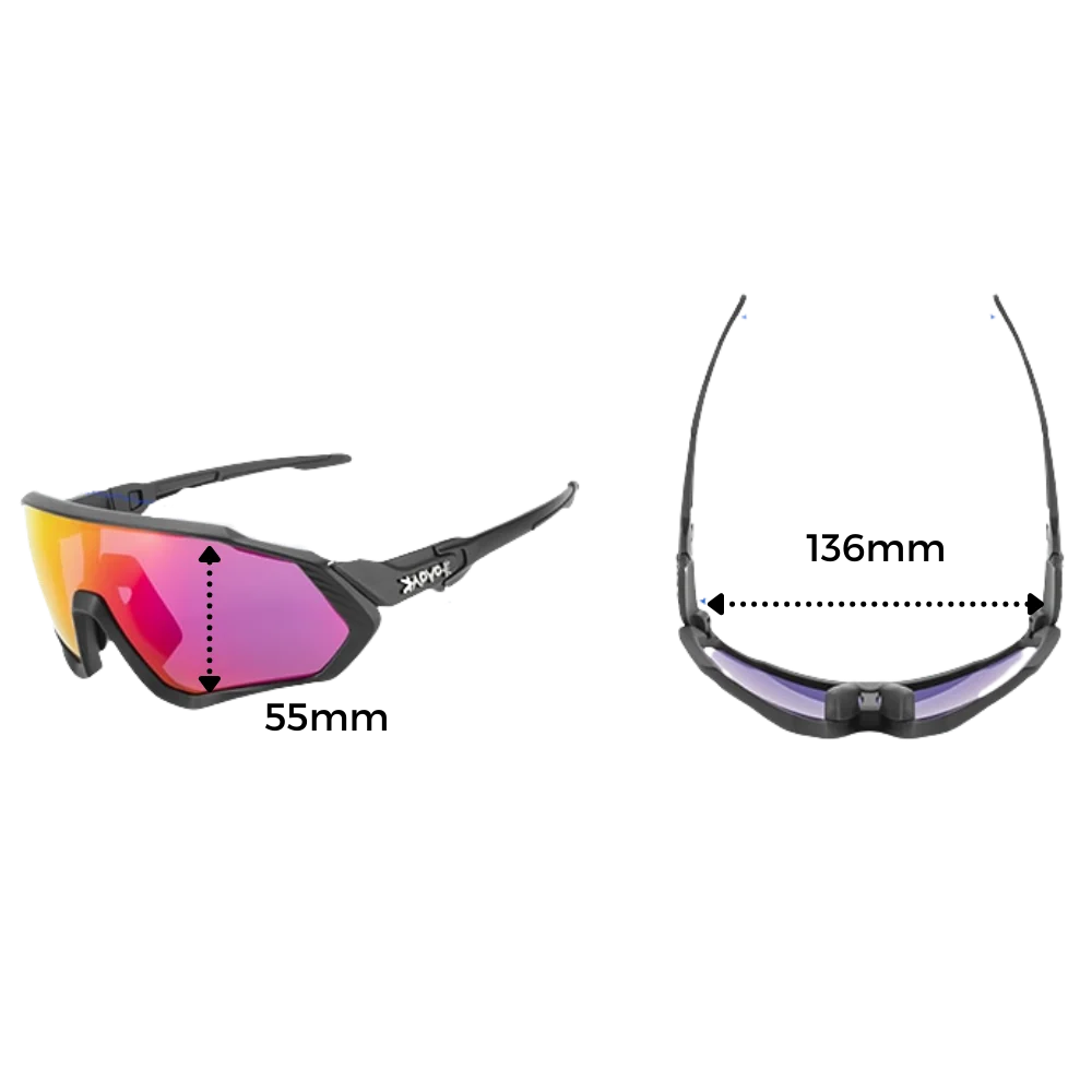 Cycling Sunglasses Polarized & Photochromic Non-Slip Fit