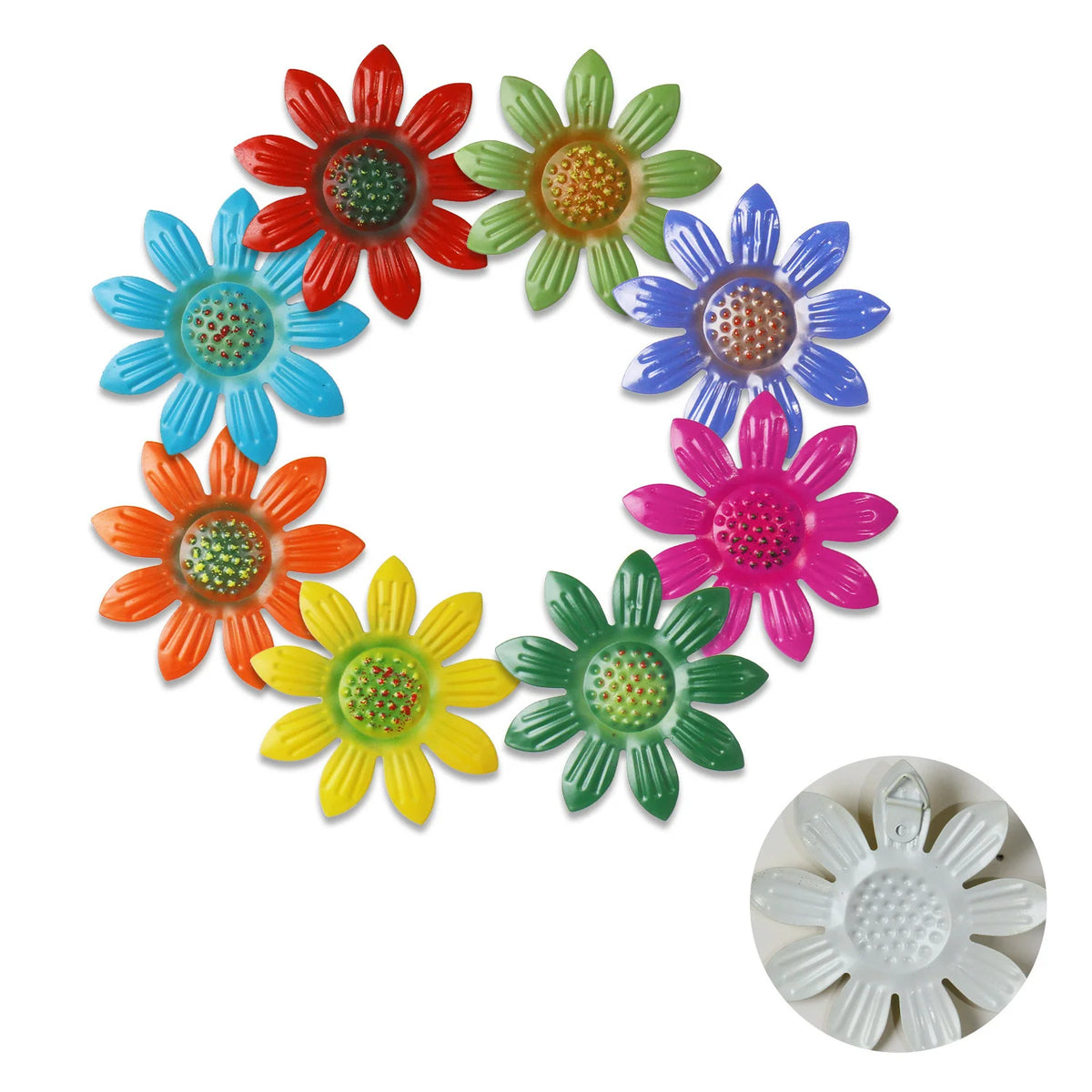 Daisy Wall Decor Iron 3D Weather-Resistant Floral Accent