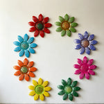 Daisy Wall Decor Iron 3D Weather-Resistant Floral Accent