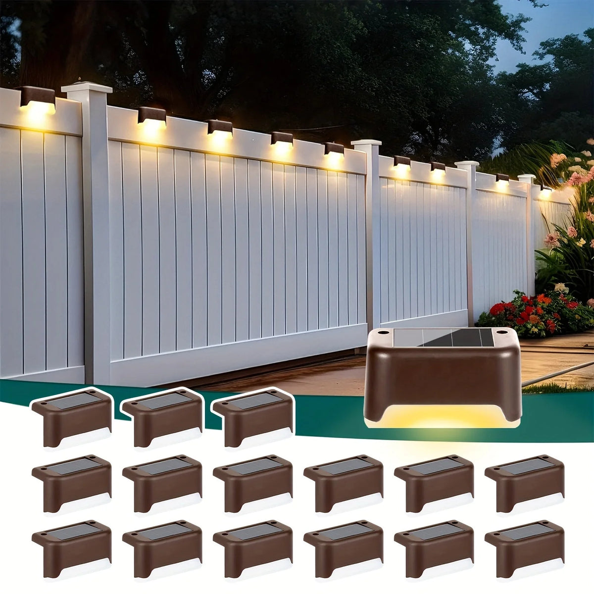 Deck & Path Light Solar Dusk-To-Dawn No Wiring