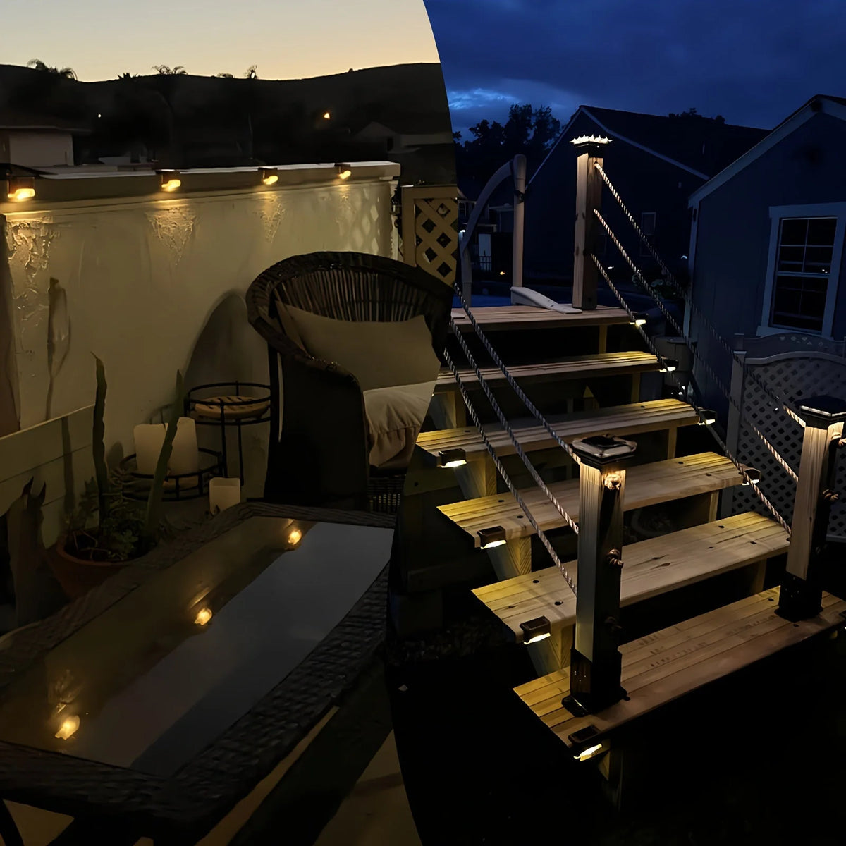 Deck & Path Light Solar Dusk-To-Dawn No Wiring