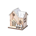 Decorative Christmas House Wooden Snow-Effect Finish