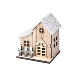 Decorative Christmas House Wooden Snow-Effect Finish