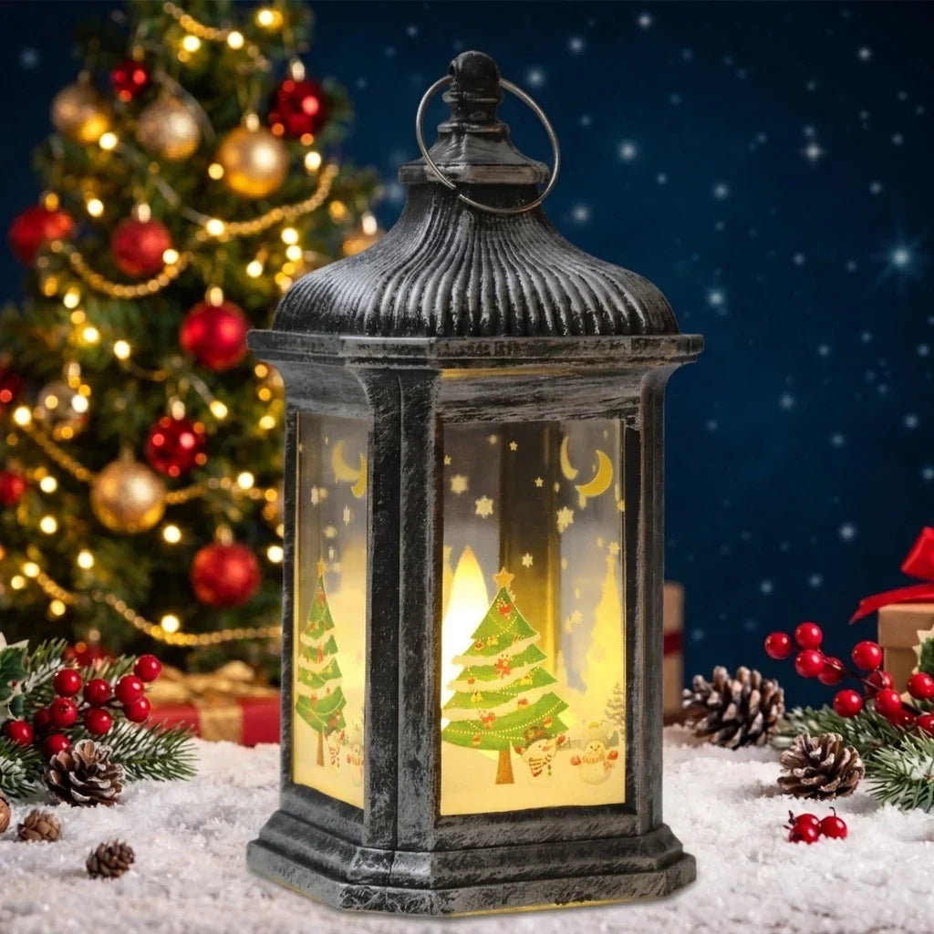 Decorative Christmas Lantern Integrated LED Warm Glow