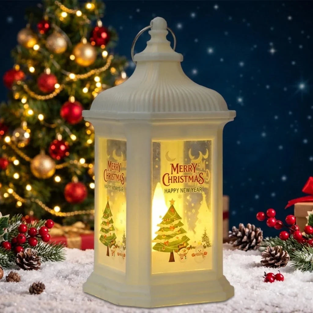 Decorative Christmas Lantern Integrated LED Warm Glow