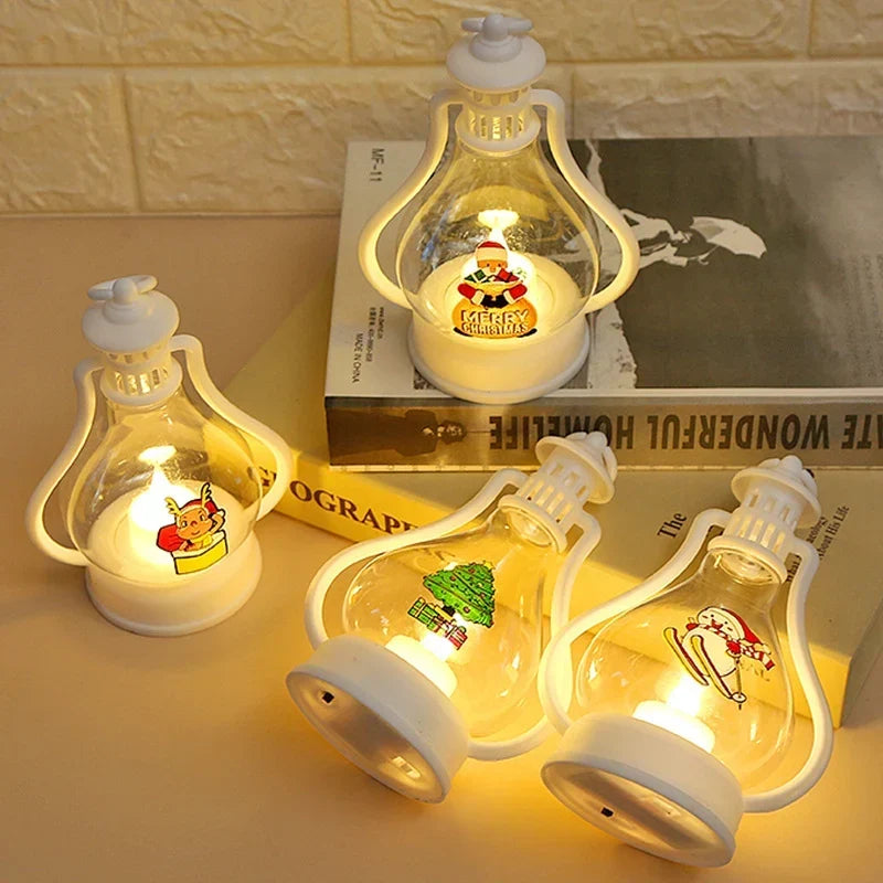 Decorative Christmas Lantern Snowman Design Battery-Operated Indoor & Outdoor