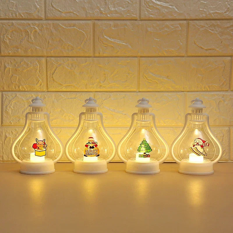 Decorative Christmas Lantern Snowman Design Battery-Operated Indoor & Outdoor