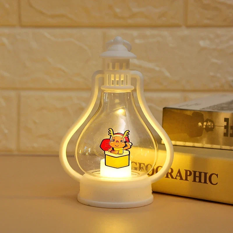 Decorative Christmas Lantern Snowman Design Battery-Operated Indoor & Outdoor