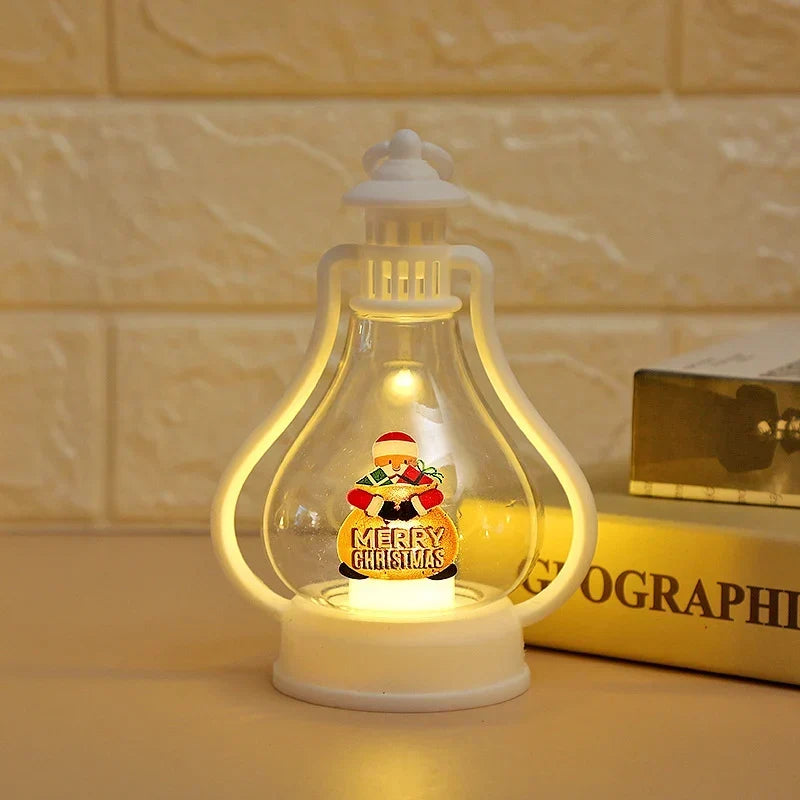 Decorative Christmas Lantern Snowman Design Battery-Operated Indoor & Outdoor