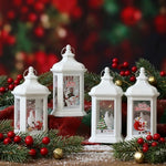 Decorative Christmas Lantern Warm LED & Festive Motifs