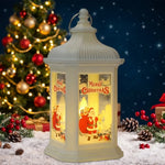 Decorative Christmas Lantern Warm LED & Festive Motifs