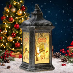 Decorative Christmas Lantern Warm LED & Festive Motifs