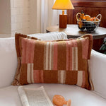 Decorative Cushion Cotton-Linen Hand-Knotted Fringes Removable Cover